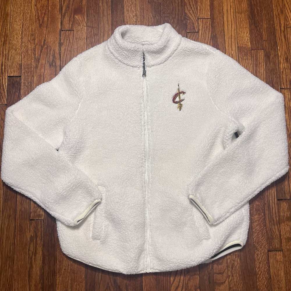 Fanatics Cleveland Cavaliers Women's Sweater Fleece Polyester Size Medium White